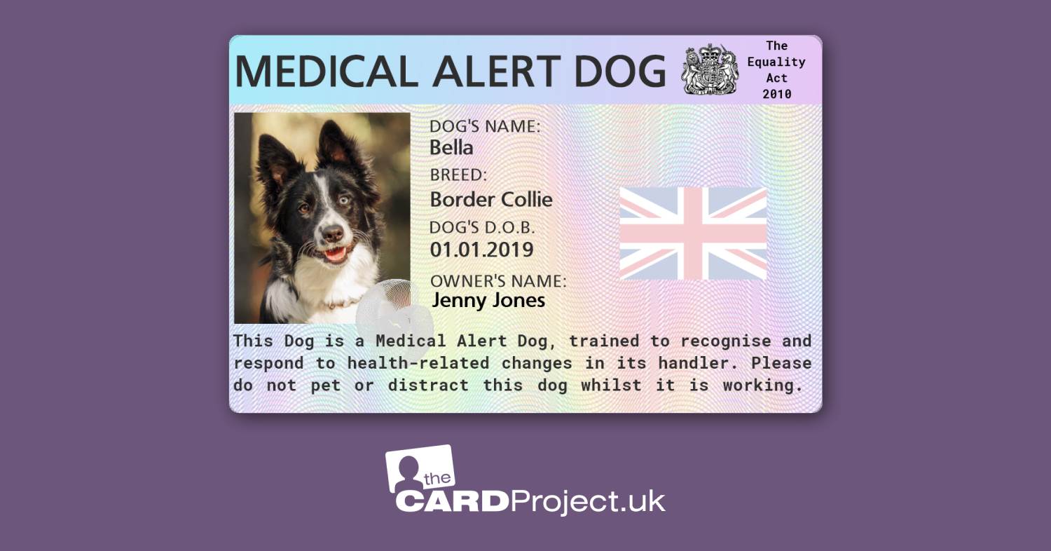 Medical Alert Dog ID Card